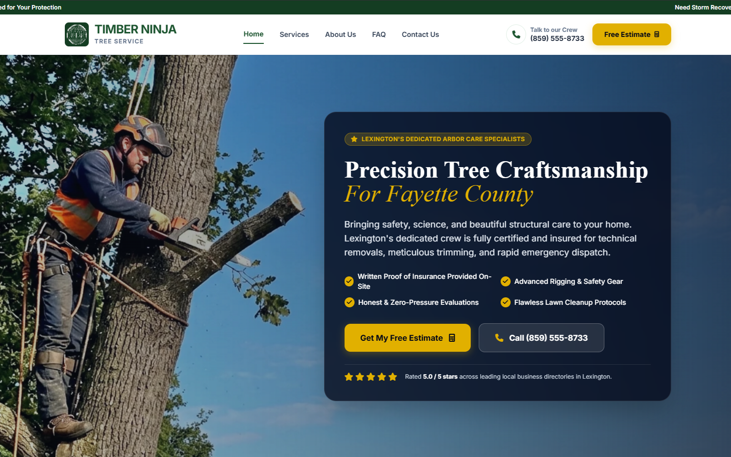 Timber Ninja Tree Service Screenshot